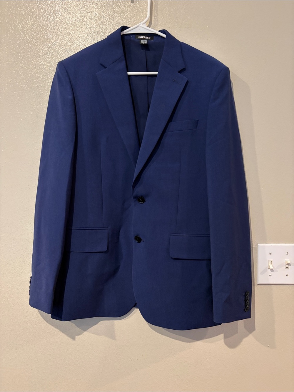 Express Men’s Deep Blue Two-Button Suit Jacket
